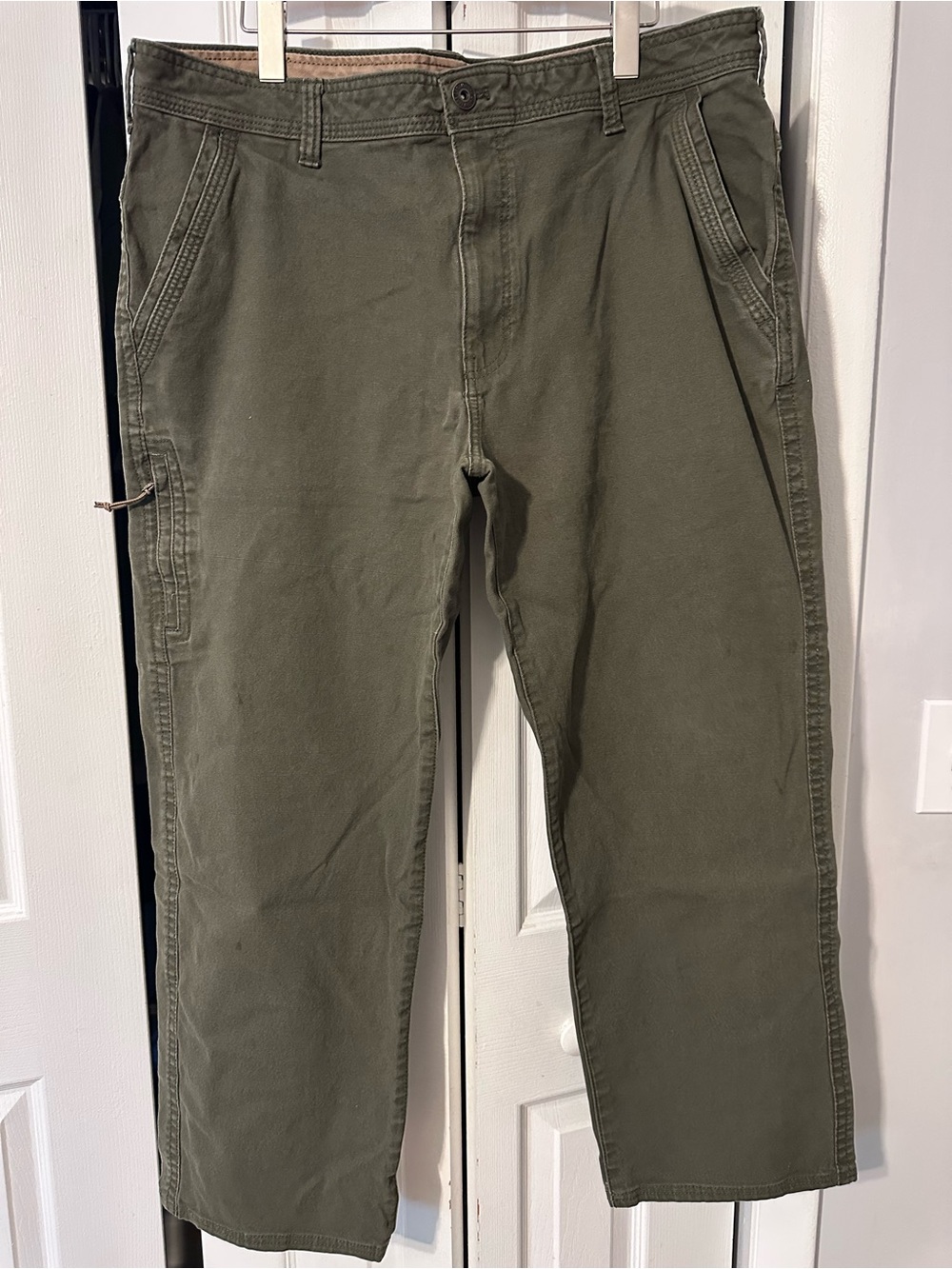 Legendary Outfitters Men's Olive Cargo Work Pants - Relaxed Utility Fit